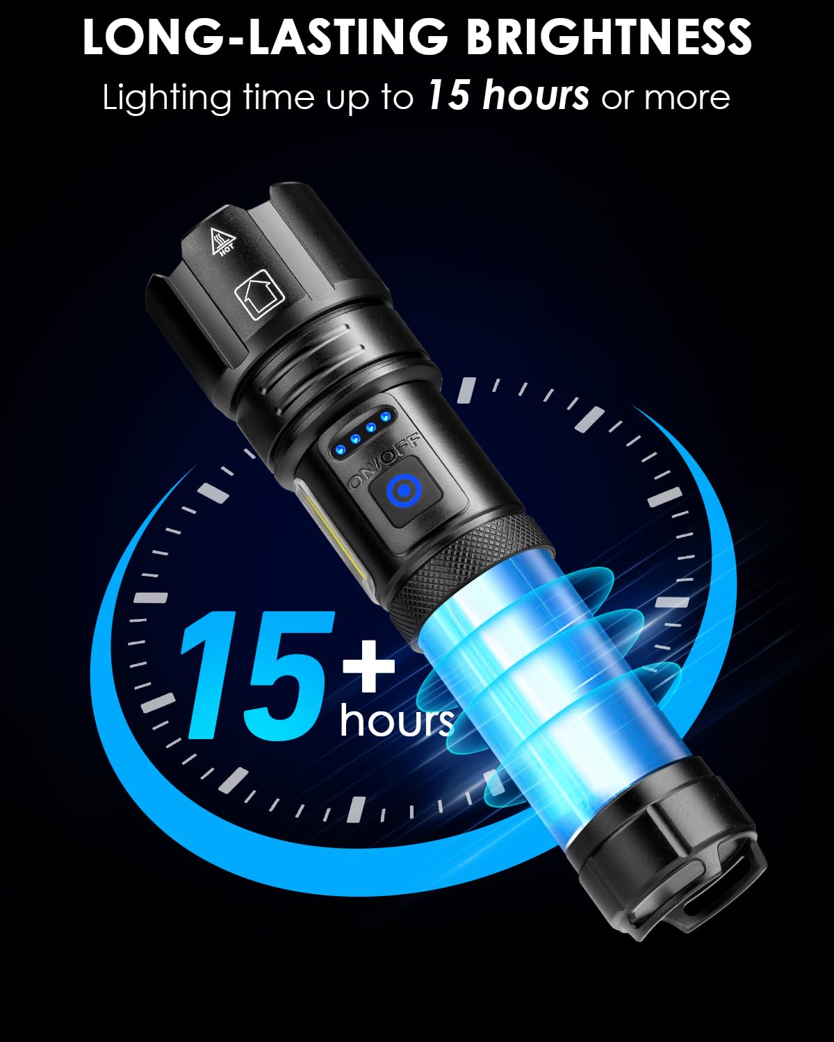 Sigoobal Flashlights High Lumens Rechargeable, 990000 Lumens Bright Flash Light, Powerful Led Flashlights, 15H Runtime, Ipx7 Wat