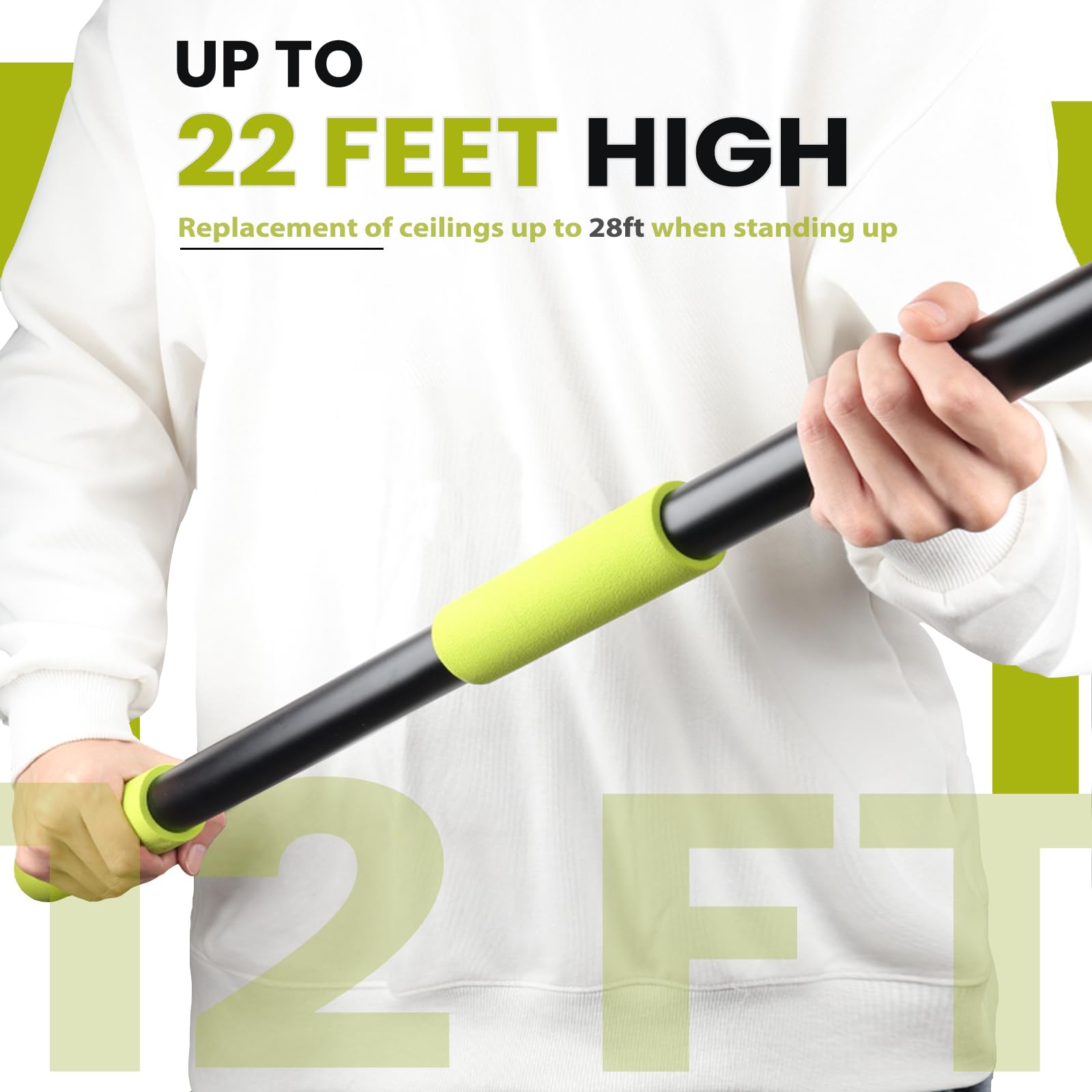 28Ft Telescopic Light Bulb Changer For High Ceilings,Aluminum Alloy Lightweight Lightbulb Changer For High Ceilings,High Ceiling