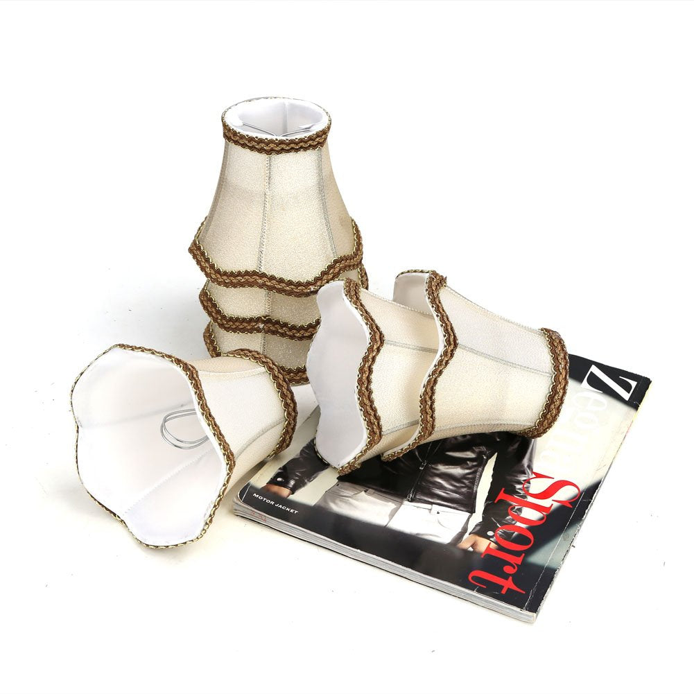 Fuloon Modern European Droplight Wall Lamp Set, 6 Pack, Golden, Cloth-Made Fabrics, Model DL-LCZD01