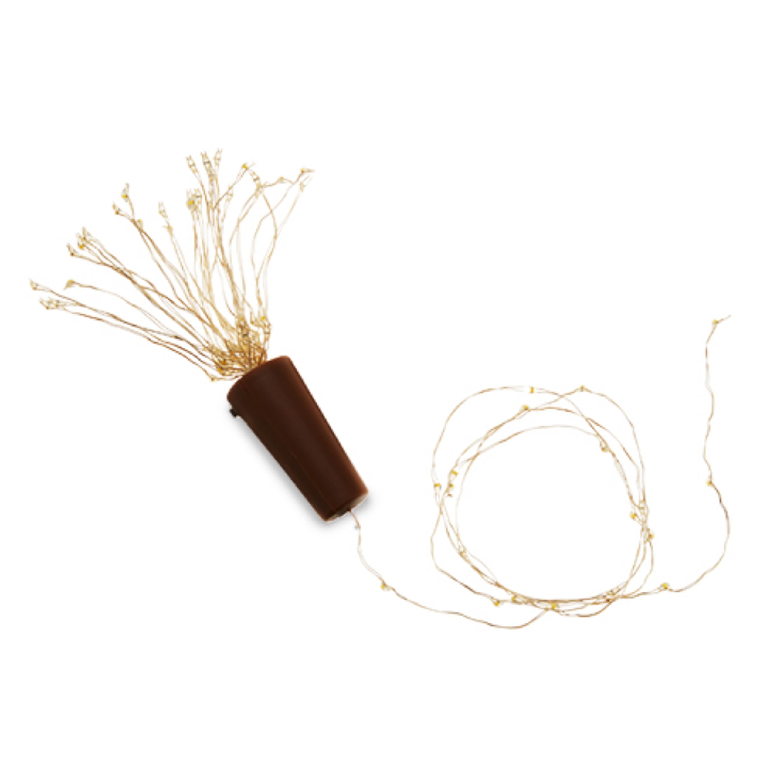 Twine Twinkle Lights, Starlight Bottle String, LED, 60 Lights, 3 Feet Long, Set of 1, Rustic Wedding Decor, Model 10651