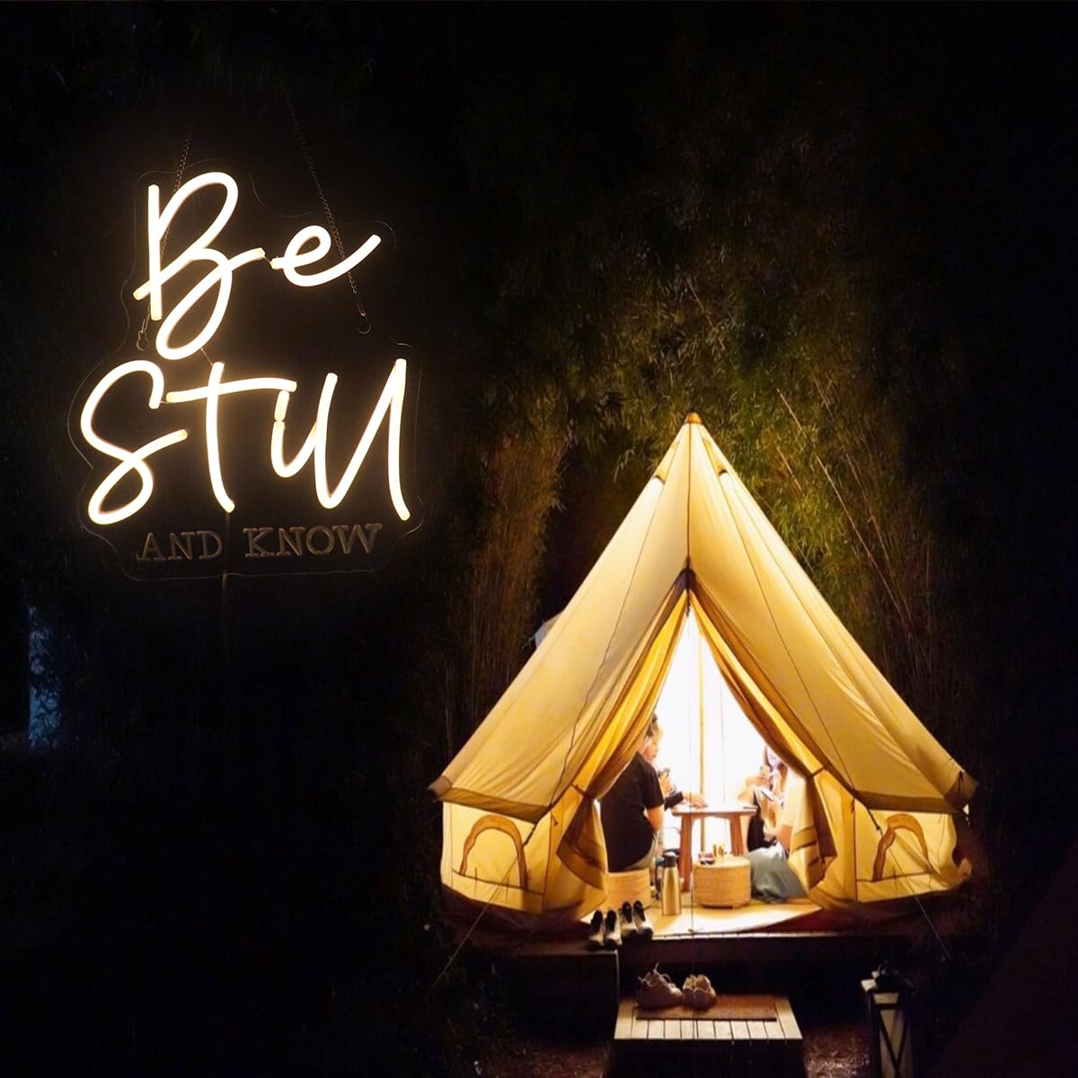 Be Still And Know Bible Verses Decorative Neon Sign Desk Decor Motivational Gifts For Women Men  Christian Desk Sign Decor For Home Office Wall (Warm White)