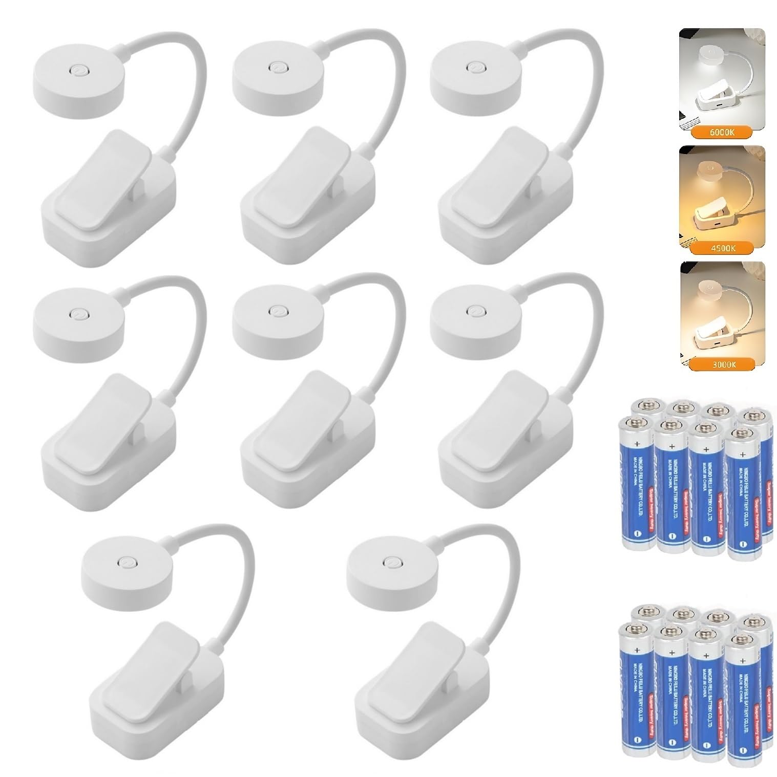 Darlur 8 Pack Book Light Bulk for Reading in Bed