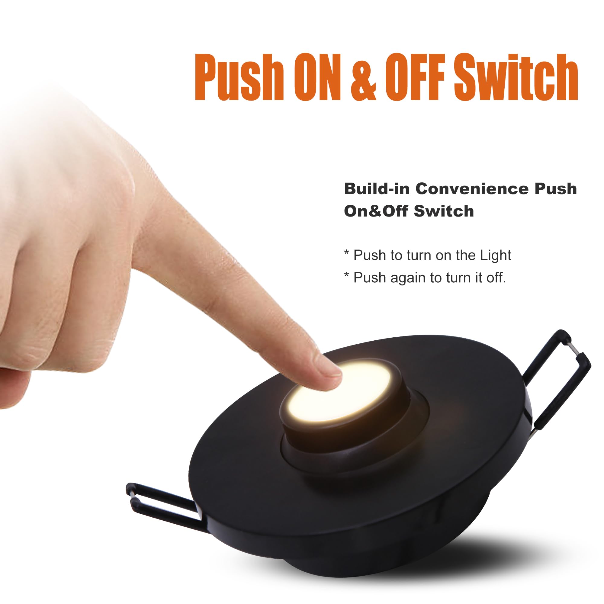 Facon Rotatable Puck Reading Light, 12V Interior Light, Black, Model RVR3RE-BK34, Pack of 1