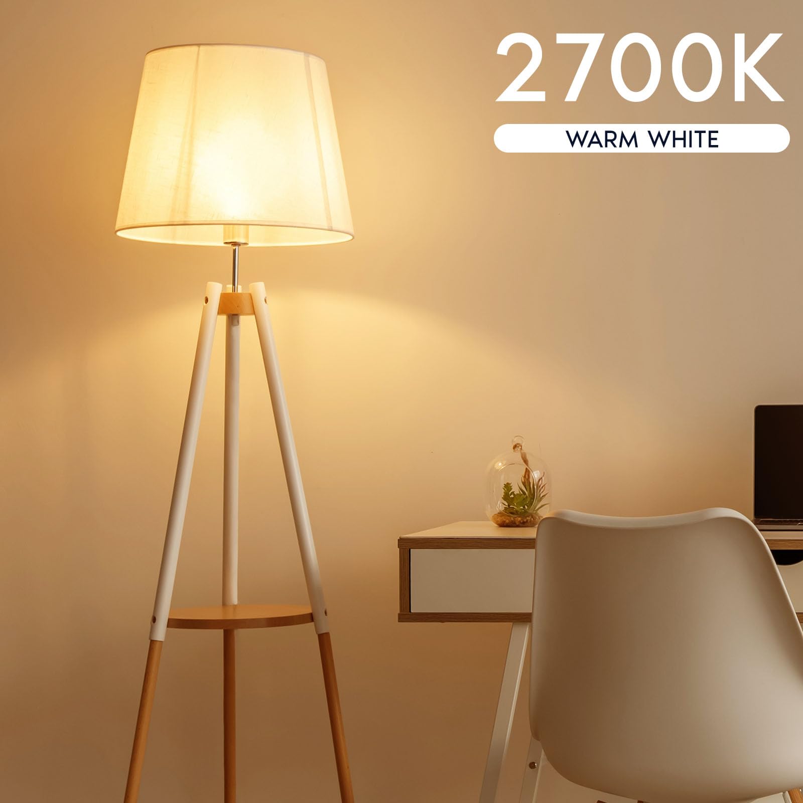 Luxrite A19 Led Light Bulb 75 Watt Equivalent, 3500K Natural White, 1100Lm, Non-Dimmable, Standard Led Light Bulbs, 9.5W, E26 Ba