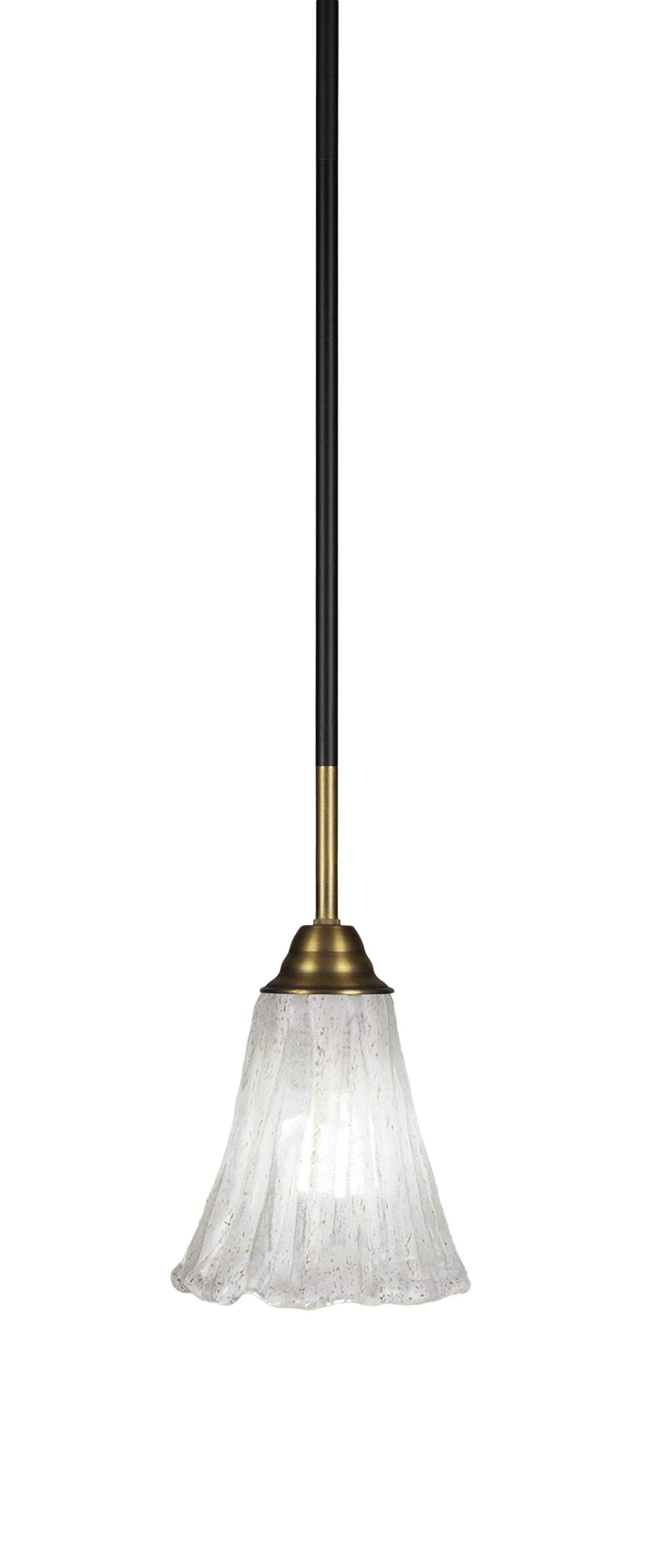 Toltec Lighting Paramount 1 Light Mini Pendant in Matte Black & Brass (3401-MBBR-729)