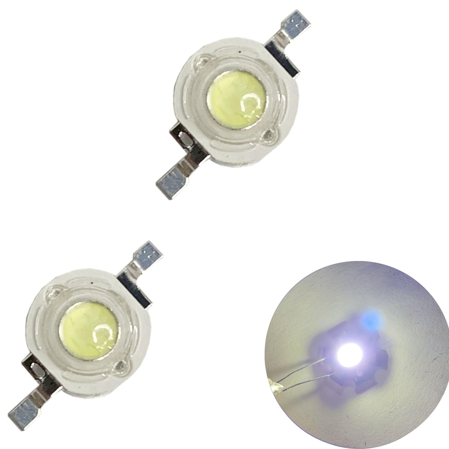 Topxcdz 50 Pcs Led Cob Lamp Chip 3W Cold White Dc 3.2-3.6V Input 600Ma-700Ma 260-280Lm Led Bulb Diode Smd For Diy Led Floodlight