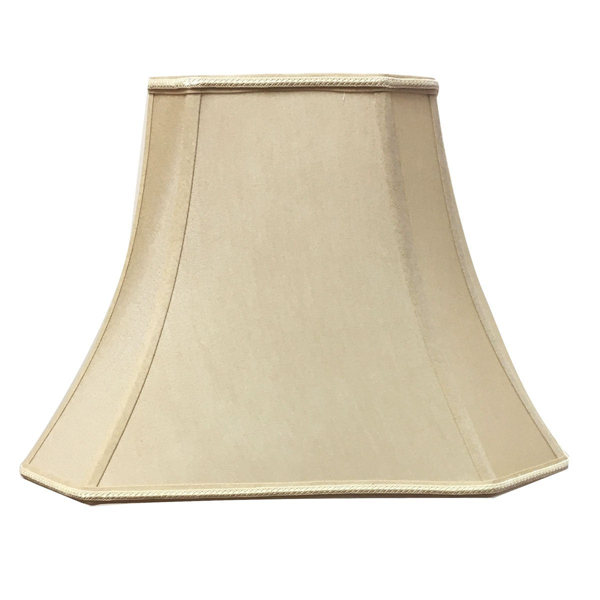 Royal Designs Rectangle Bell W Cut Corners Designer Lamp Shade, Antique Gold, (5 X 6.5) X (8.5 X 12)9.5