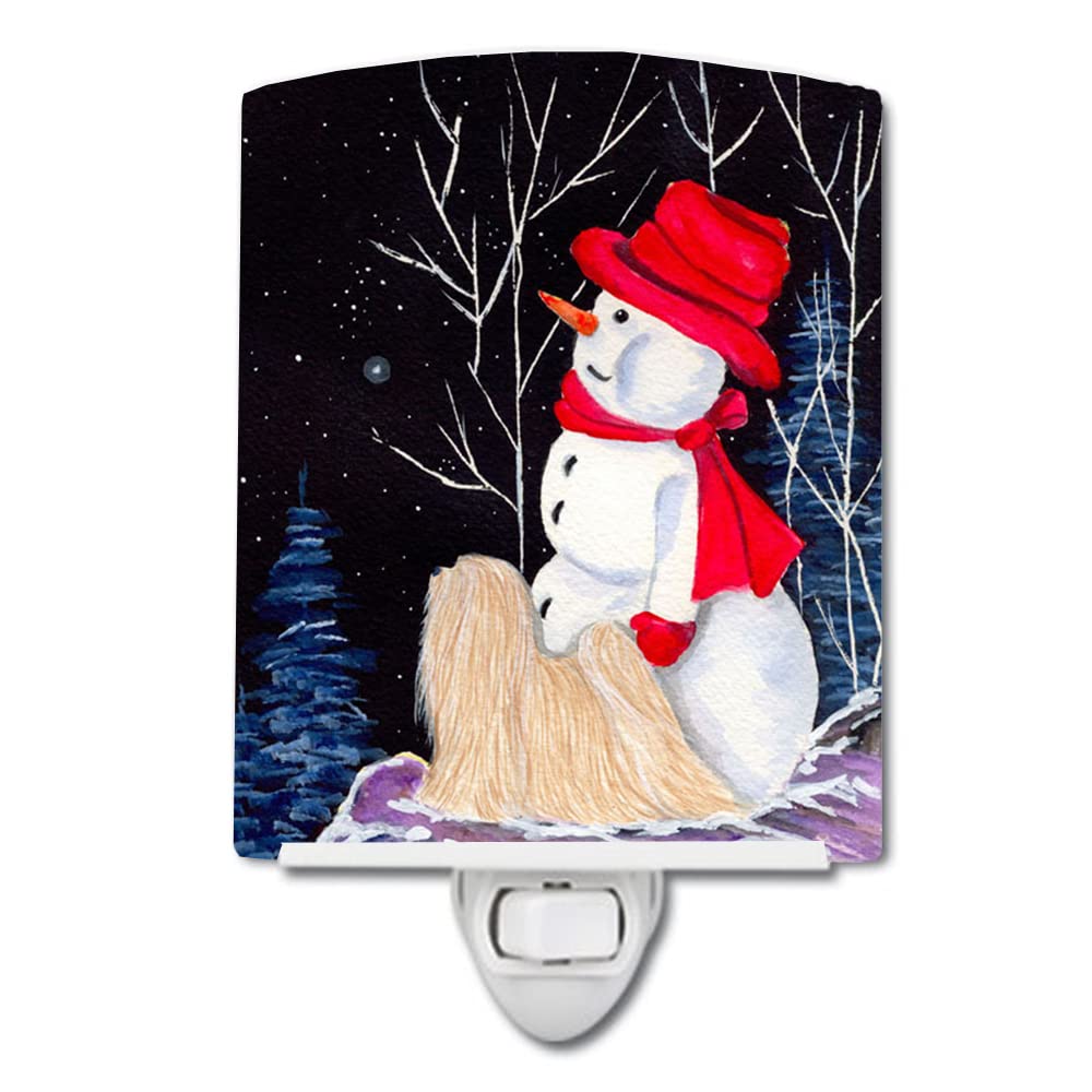 Carolines Treasures Ceramic Night Light, Lhasa Apso Design, UL-Certified, 6x4x3 inches, Multicolor, Model SS8644CNL