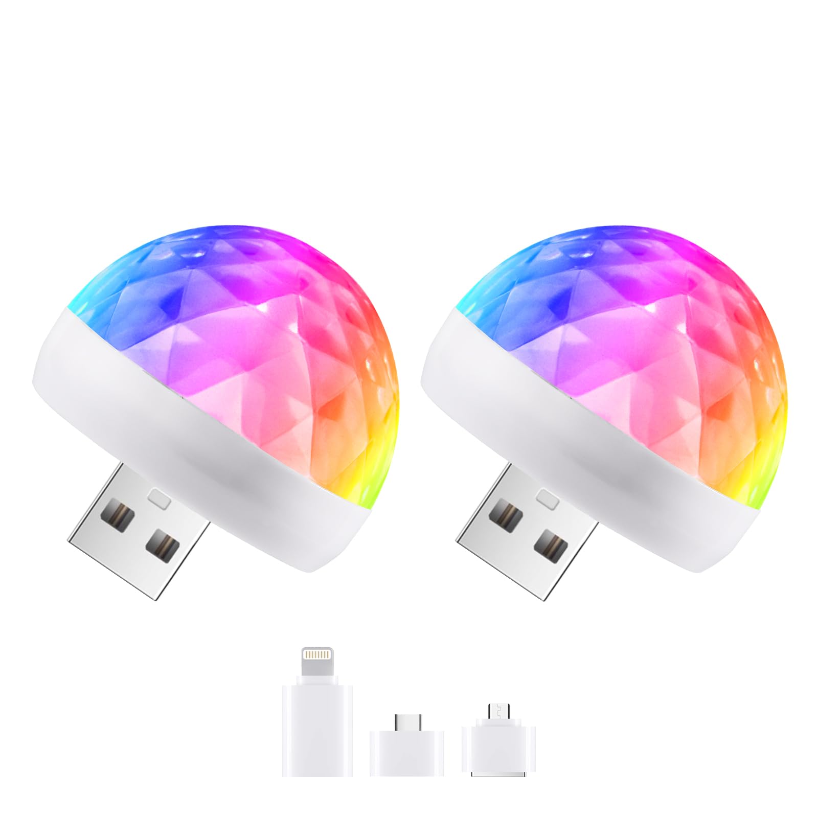 Usb Mini Disco Ball Light, Sound Activated Party Decoration, Stocking Stuffers For Kids - Create A Festive Atmosphere With This