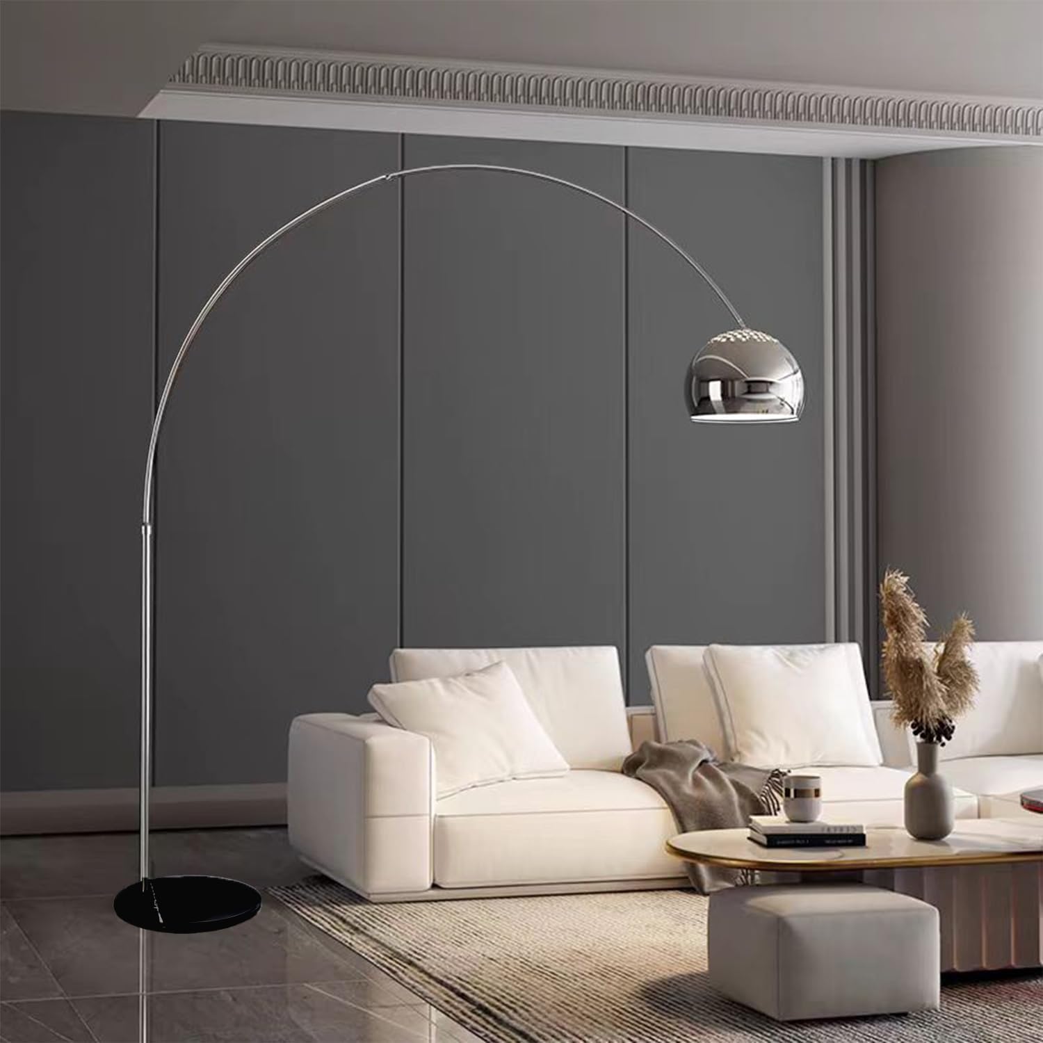 Mingfitow Floor Lamps for Living Room,80 Arc Floor Lamp,with Dimmer Adjustable Brightness,Modern Floor Lamp for Bedroom,Dining R