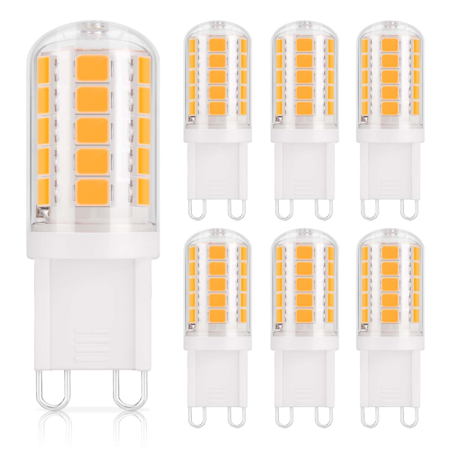 Dicuno G9 Led Bulbs 40W Equivalent, Warm White 3000K, 400Lm, Non-Dimmable