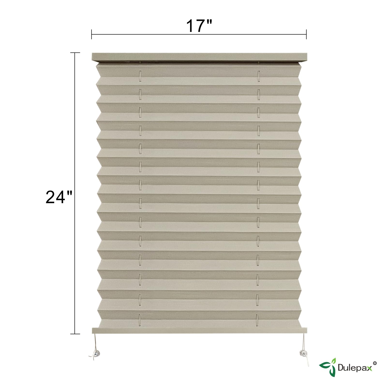 Dulepax Rv Blinds - Pleated Shades, 17'' W X 24'' L Cappuccino Rv Window Shades For Camper, Travel Trailers, Motorhome'S Window