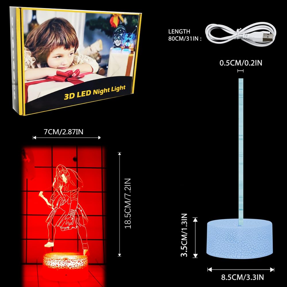 Mzcyfuy Dead by Daylight 3D Night Light, Killer Role, 16 Color Changing Cartoon USB Desk Lamp Illusion Lighting with Remote Cont