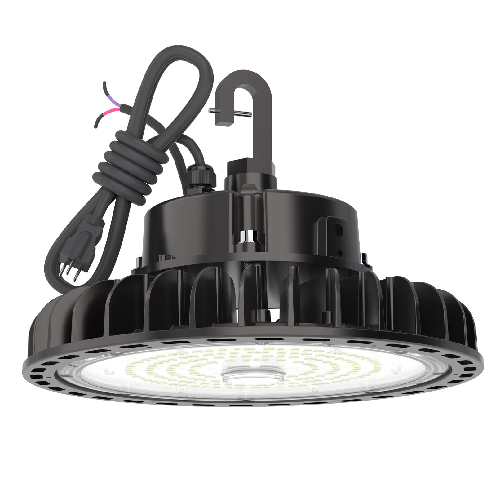Hyperlite 100W Led High Bay Light - 14,000Lm, Dimmable, 5000K, Aluminum, Ul Listed, Plug & Play, Ideal For Warehouse &
