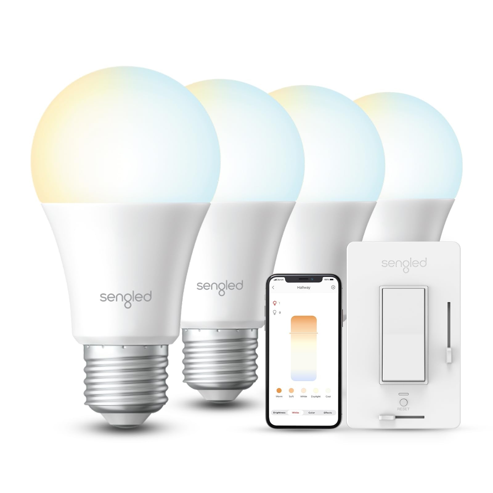 Sengled Dual Mode Smart Light Bulbs With Remote And App Control, Tunable White Light Bulb 60W, Group Control, Timer, Sunrise And
