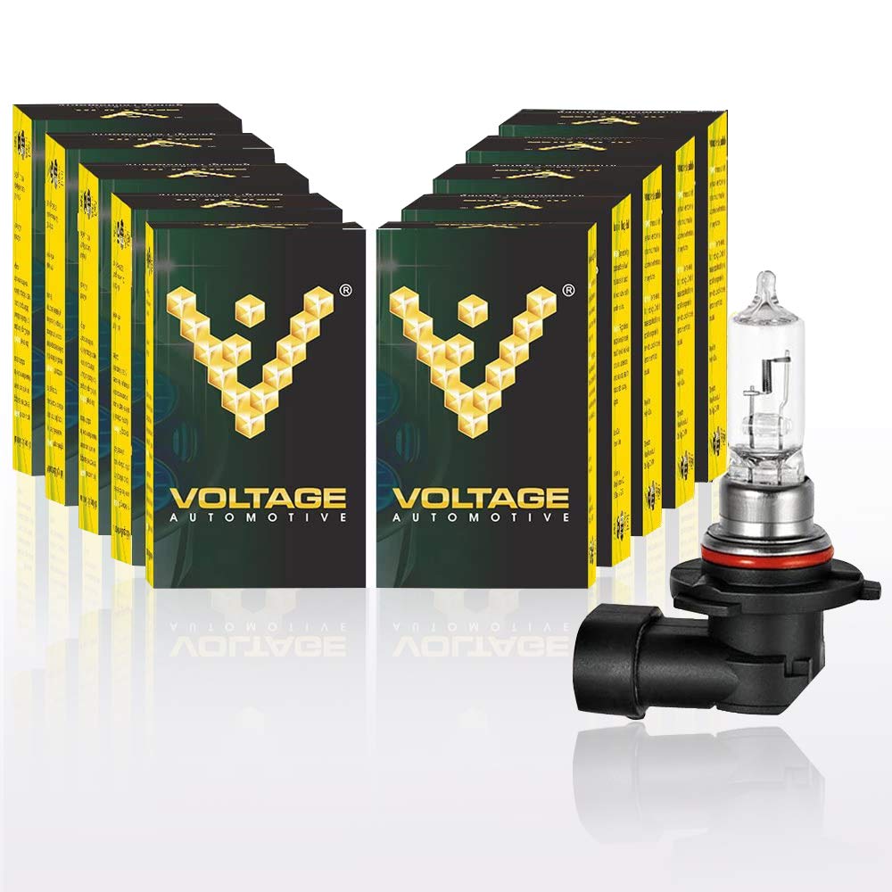 Voltage Automotive 9005 HB3 Halogen Bulb (10 Pack) - Standard Replacement For High Beam Low Beam Driving Fog Light