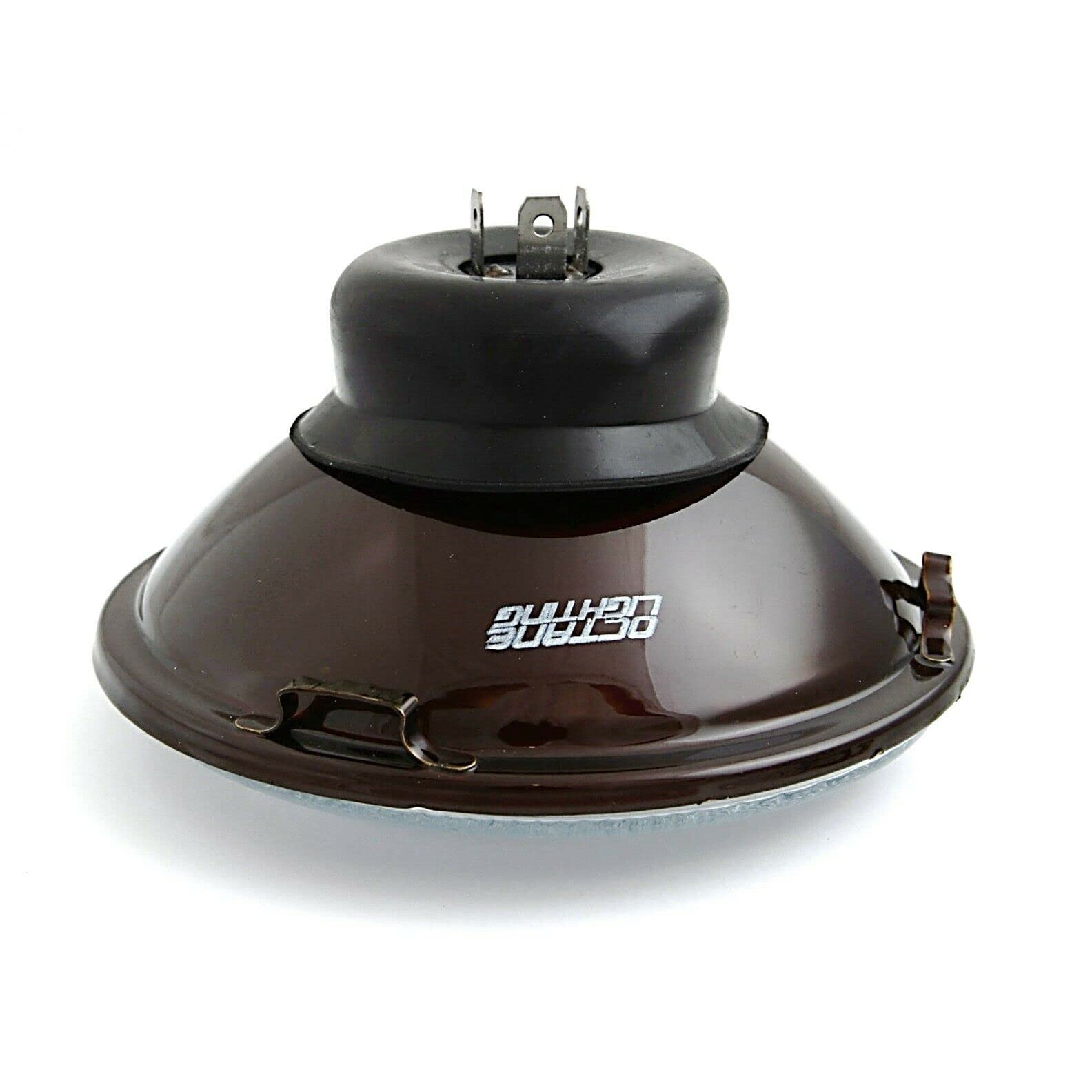 Octane Lighting 5-3/4 Stock Retro Style Glass Metal Headlight 55/60W Clear Halogen H4 Light Bulb Headlamp Set (60W Clear Halogen Bulbs, 5.75")