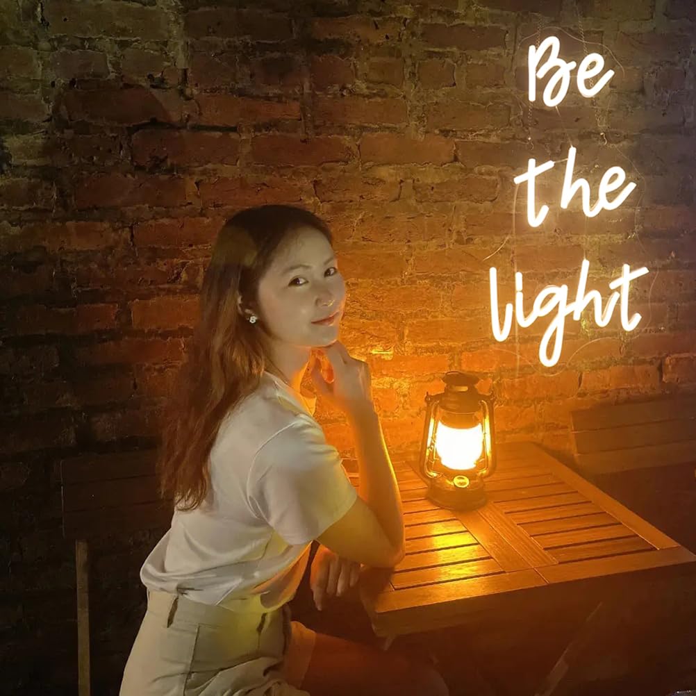 QiaoFei inBe The Lightin Neon Sign, Warm White Decorative Light, Medium Size, Model QFLGT240914011