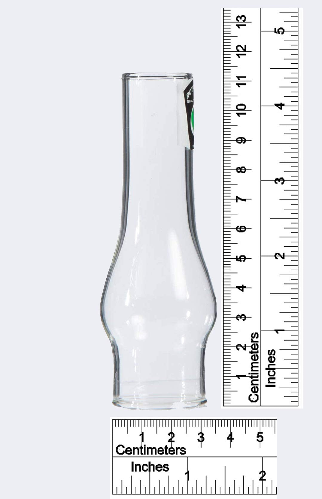 B&P Lamp Clear Glass Chimney for Miniature Oil Lamps, 1 1/4 Inch Base, 4 1/2 Inch Tall, Model 57904