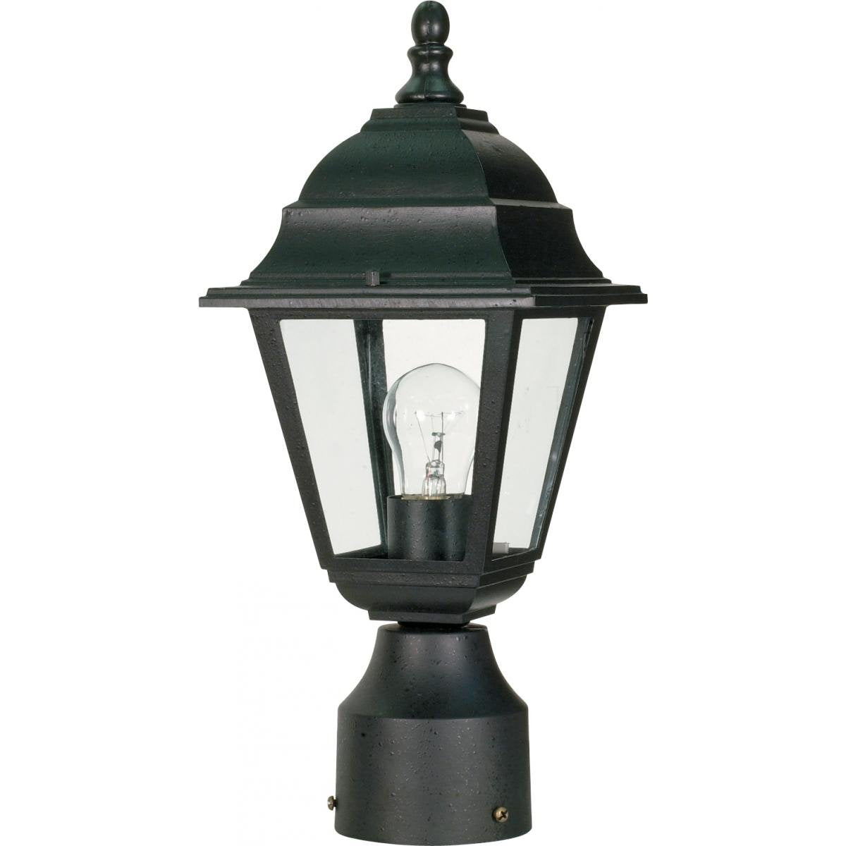 NUVO 60/548 Outdoor Post Lantern, 14 x 6 Inches, 60 Watts/120 Volts, Black