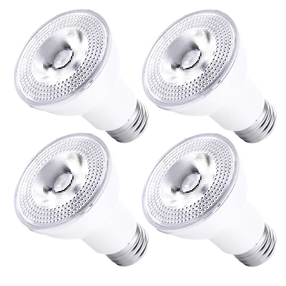 Par20 Led Flood Light Bulbs 5000K Daylight Dimmable 50W Halogen Replacement 7W E26 40 Degree Spot Beam Angle Indoor Track Recess