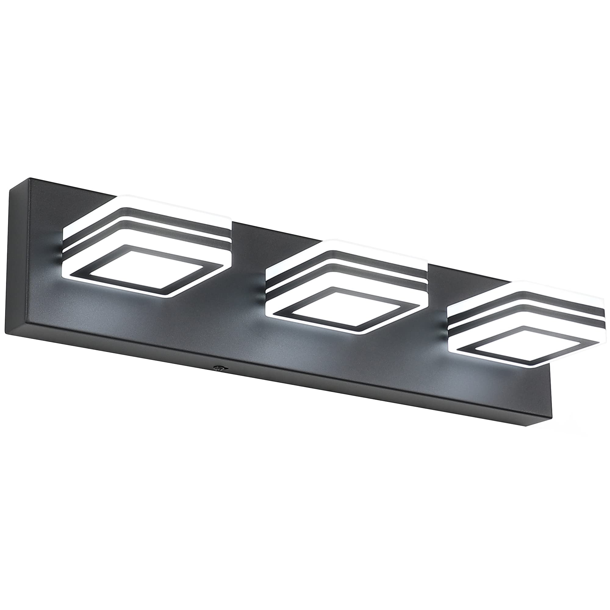 SOLFART 3 Light Bathroom Vanity Light Fixture Dimmable Modern Matt Black S9660-3T-BK