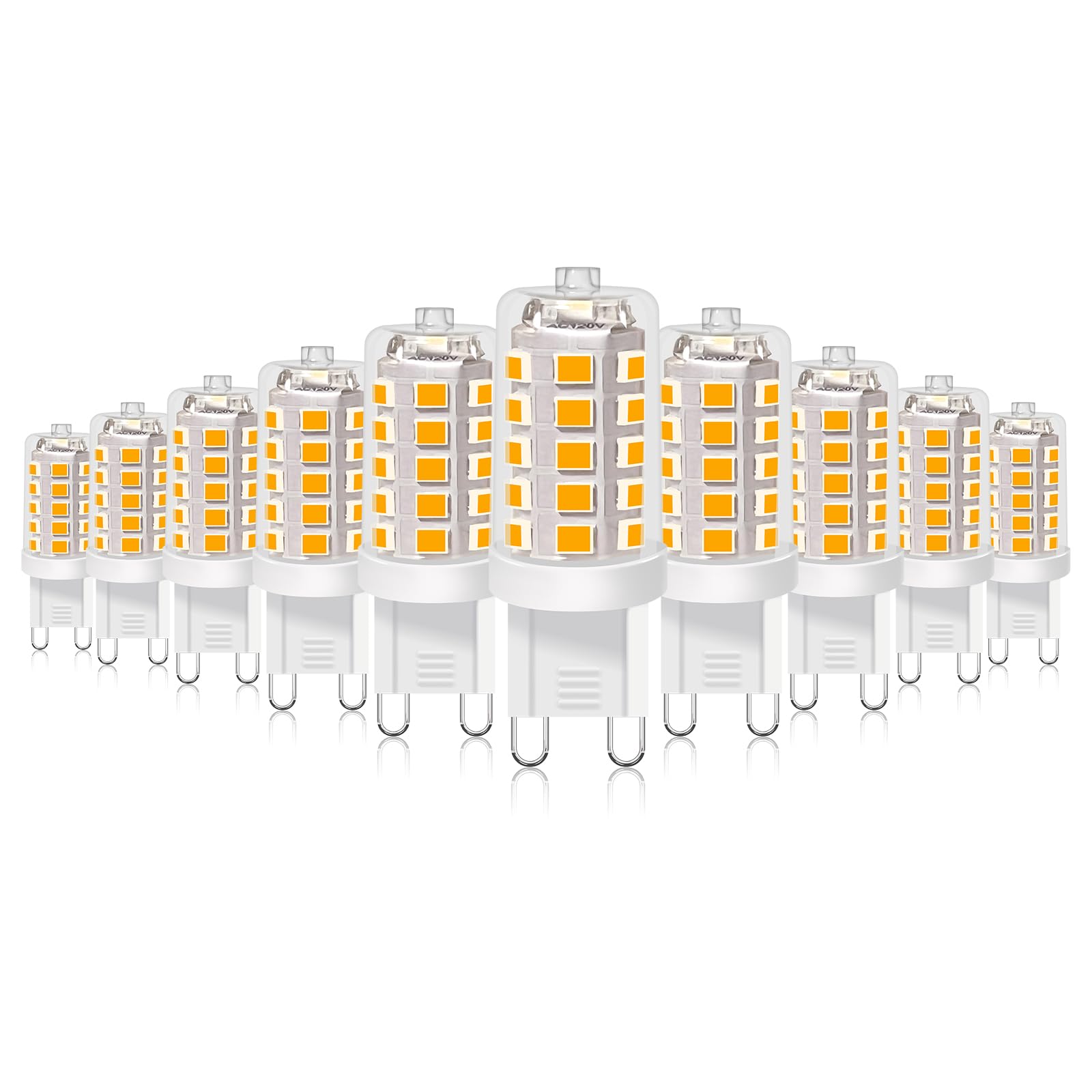 Bubo G9 Led Bulb 2700K Soft White 430 Lumens, 3W Equivalent 40W T4 G9 Halogen Replacement, 360Beam Angle 120V Non-Dimmable No-Fl