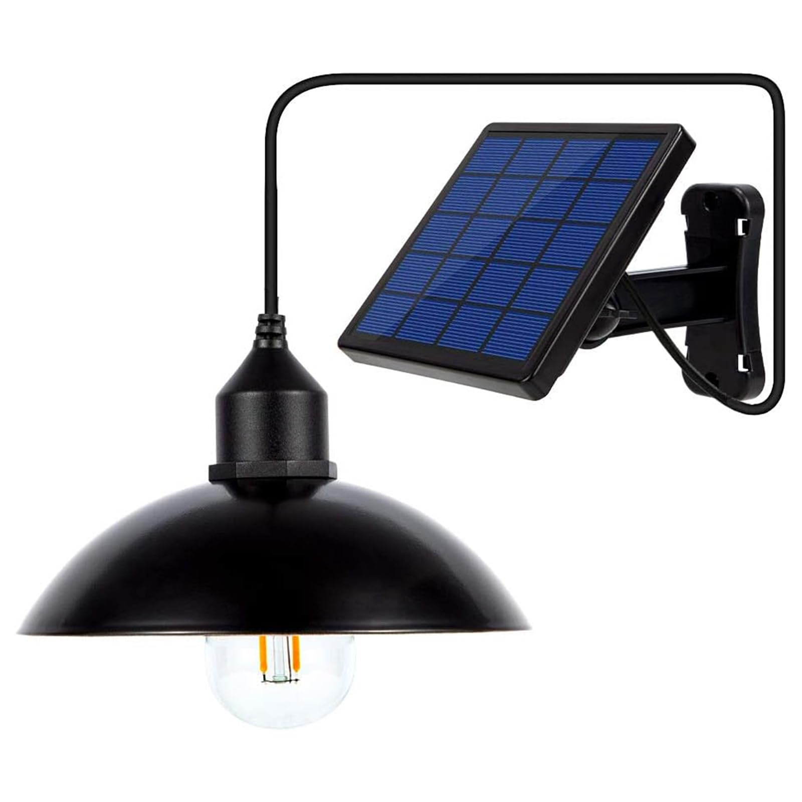 Solar Shed Light, Classical Bulb Lanterns with 9.8FT Cord Solar Chandelier Outdoor Dusk to Dawn Waterproof for Chicken Coop, Ind