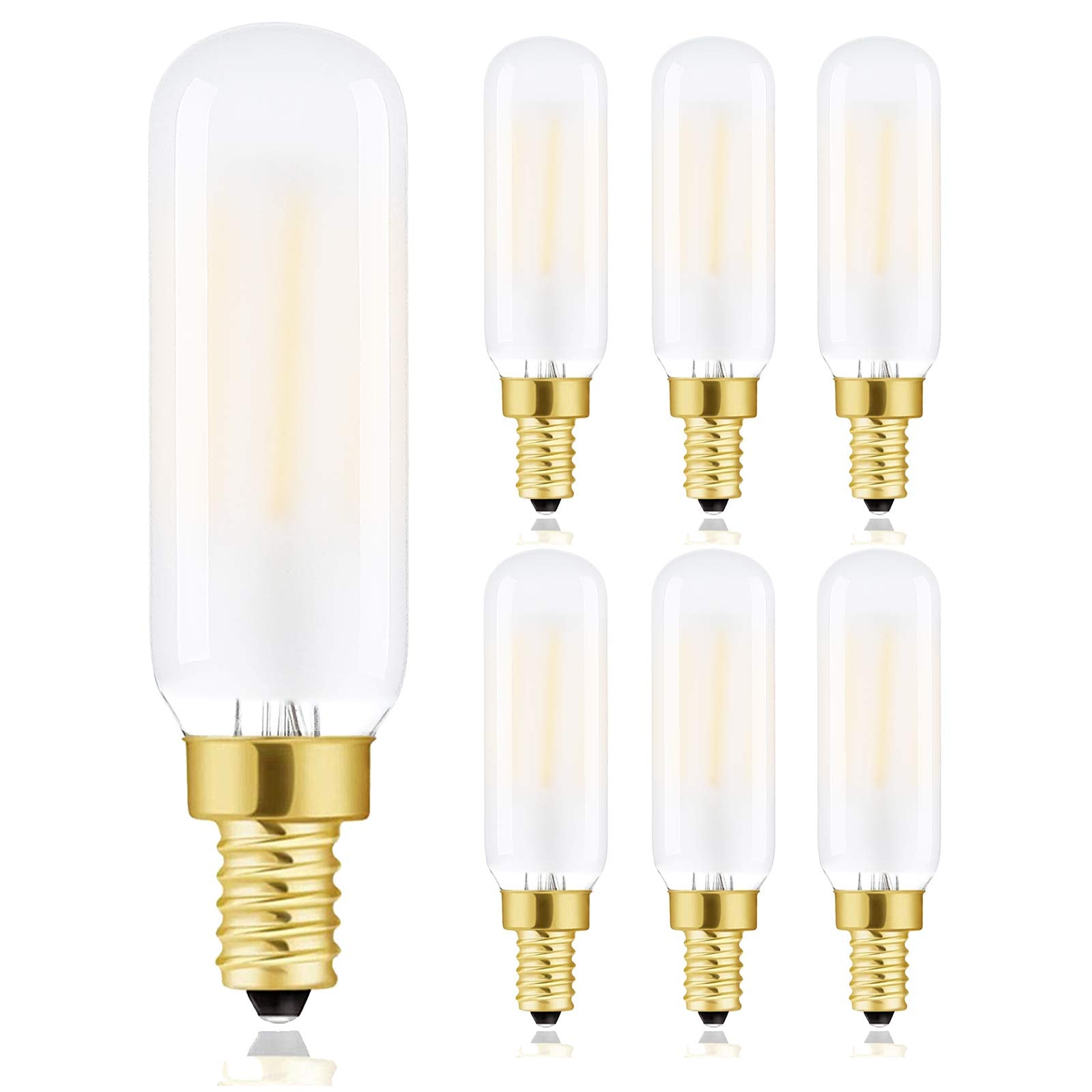 T6 Led Bulb, T6.5 Dimmable E12 Edison Light Bulbs Warm White 2700K, Frosted Glass,250Lm, 25W Candelabra Incandescent Bulbs Equiv
