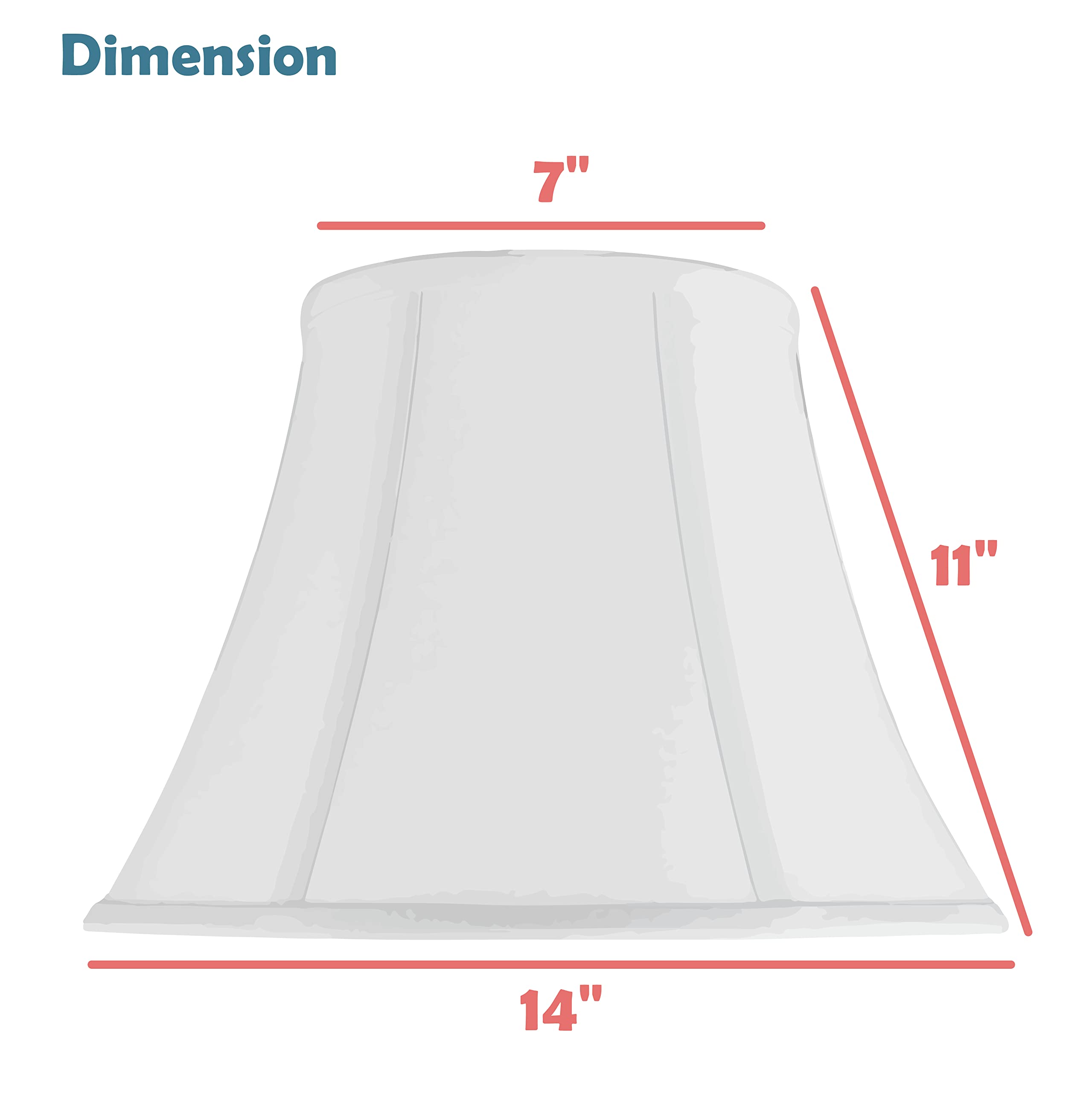 Aspen Creative 32286A Transitional Hardback Empire Shape Spider Construction Lamp Shade In Off-White, 14'' Wide (7'' X 14'' X 11