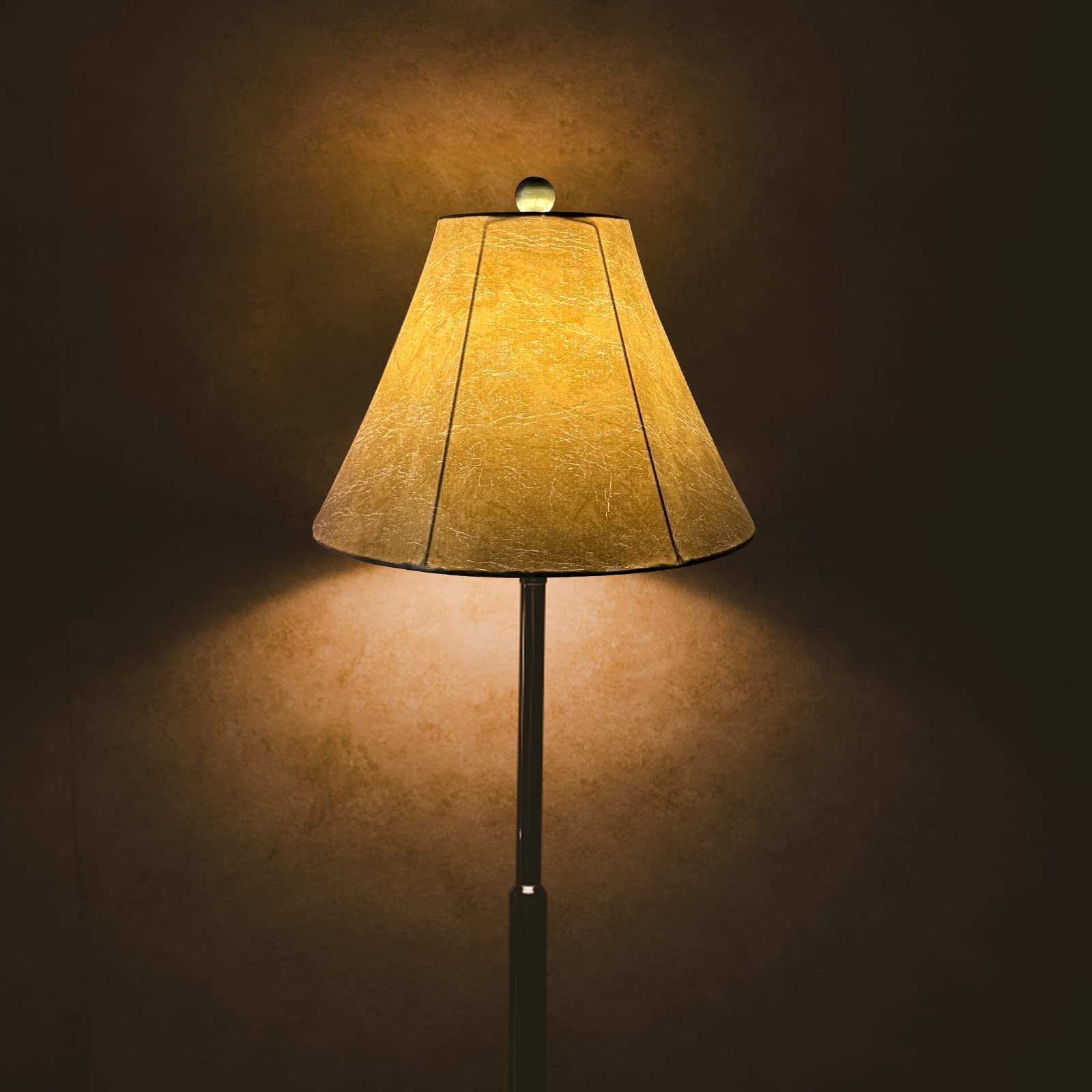 TOOTOO STAR Lamp Shades Set of 2, Faux Leather compatible with Sheepskin, 6in Top x 14in Bottom x 10in High, Model SX-0255SS