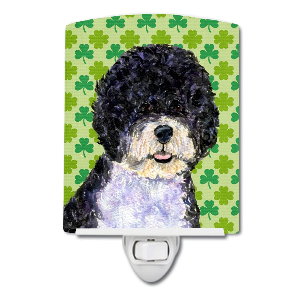 Carolines Treasures Night Light, Ceramic, Portuguese Water Dog, St. Patricks Day, 6x4x3in, Multicolor, Model SS4421CNL