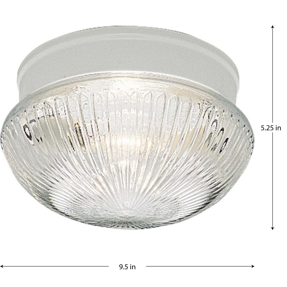 Two-Light 9-1/2'' Close-To-Ceiling