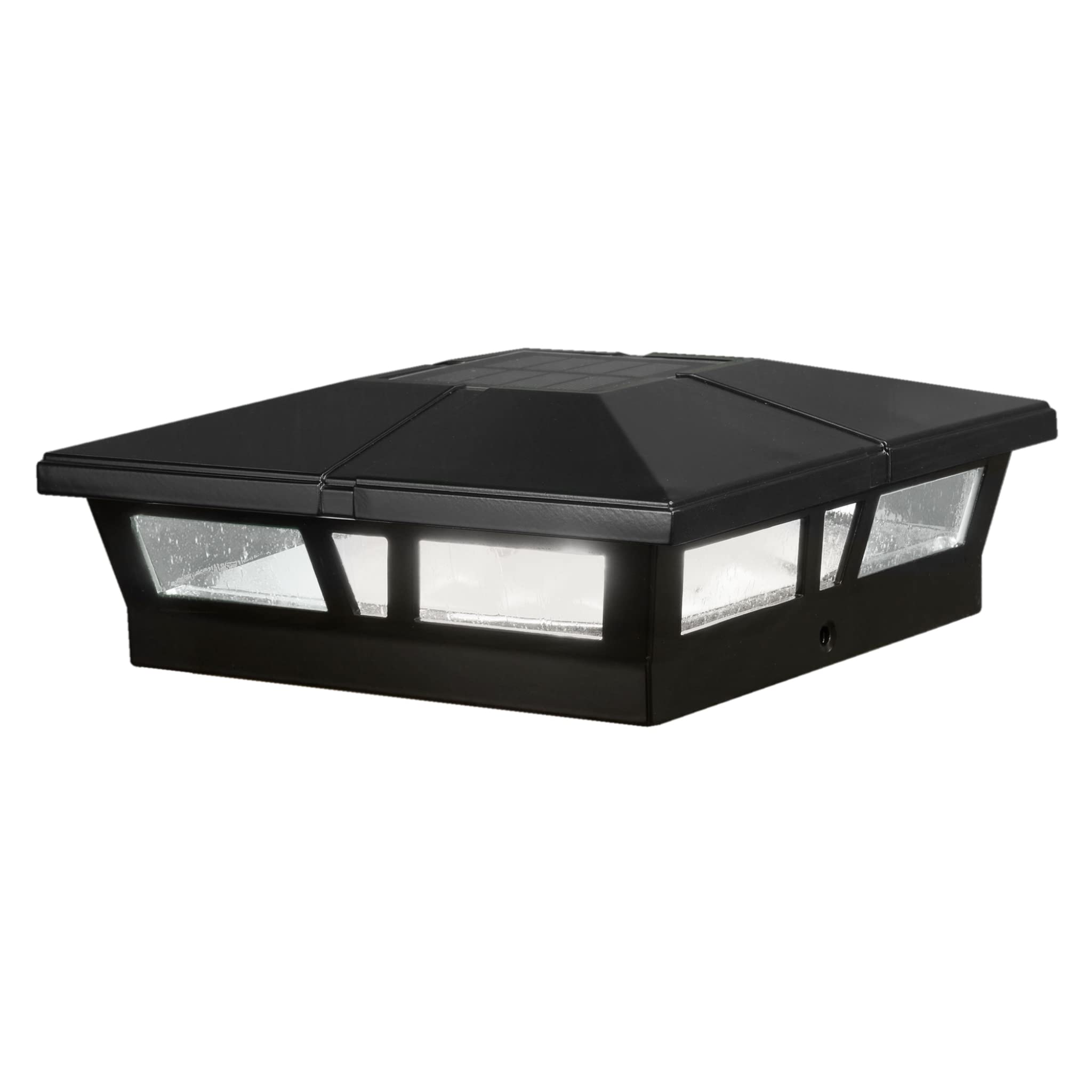 Classy Caps Cambridge Solar Post Cap, SLC771B, 6x6, Black Aluminum - High Performance, Energy Efficient, Weather-Resistant, Dura