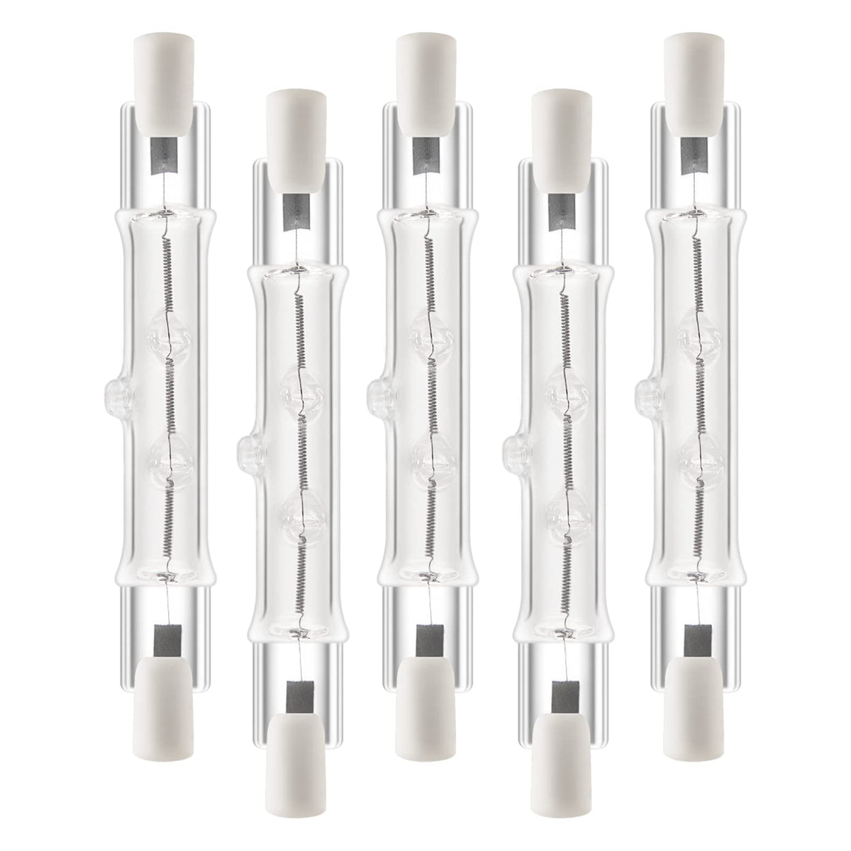 Jaenmsa R7S Bulbs,5 Pack Halogen Bulbs R7S T3 78Mm 150W 120Vj Type 120 Volt Halogen Light Bulb With Long Lifespan, 3 Inch Long D