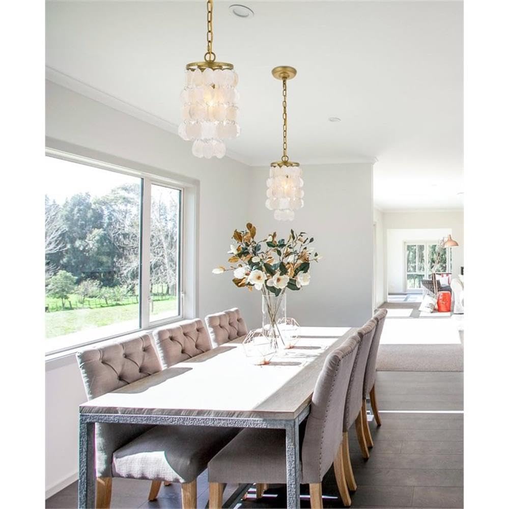 Living District Selene Brass Pendant Light - 1-Light Metal Hanging Fixture