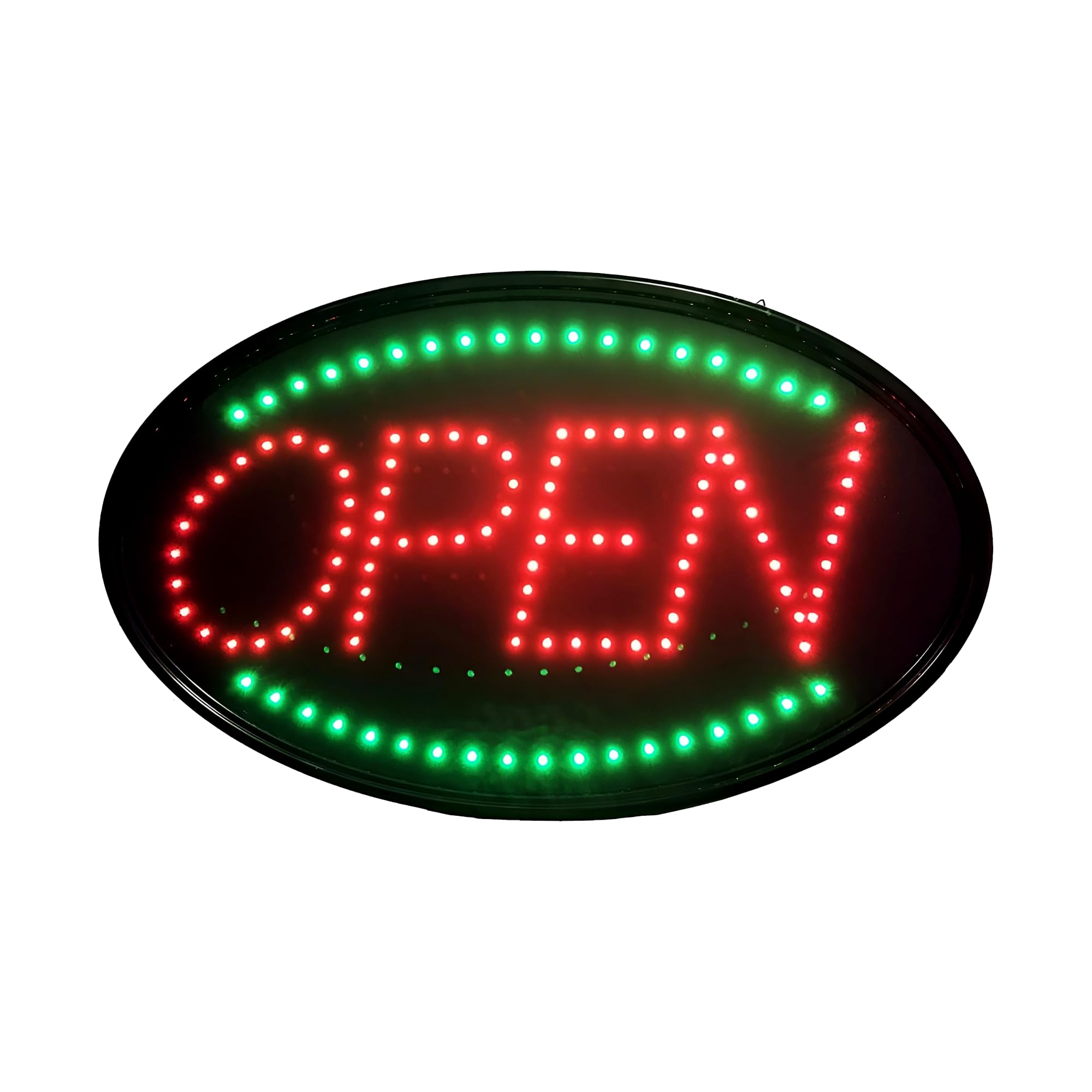 E-ONSALE Jumbo 24in x 13in LED Neon Sign - inOPENin with Motion, Red/Blue, Jumbo Green U33
