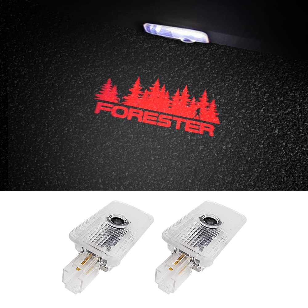 uunonaha LED Car Door Logo Lights Projector for Forester - Non-Fading Aluminum Puddle Lamp - Forester RED