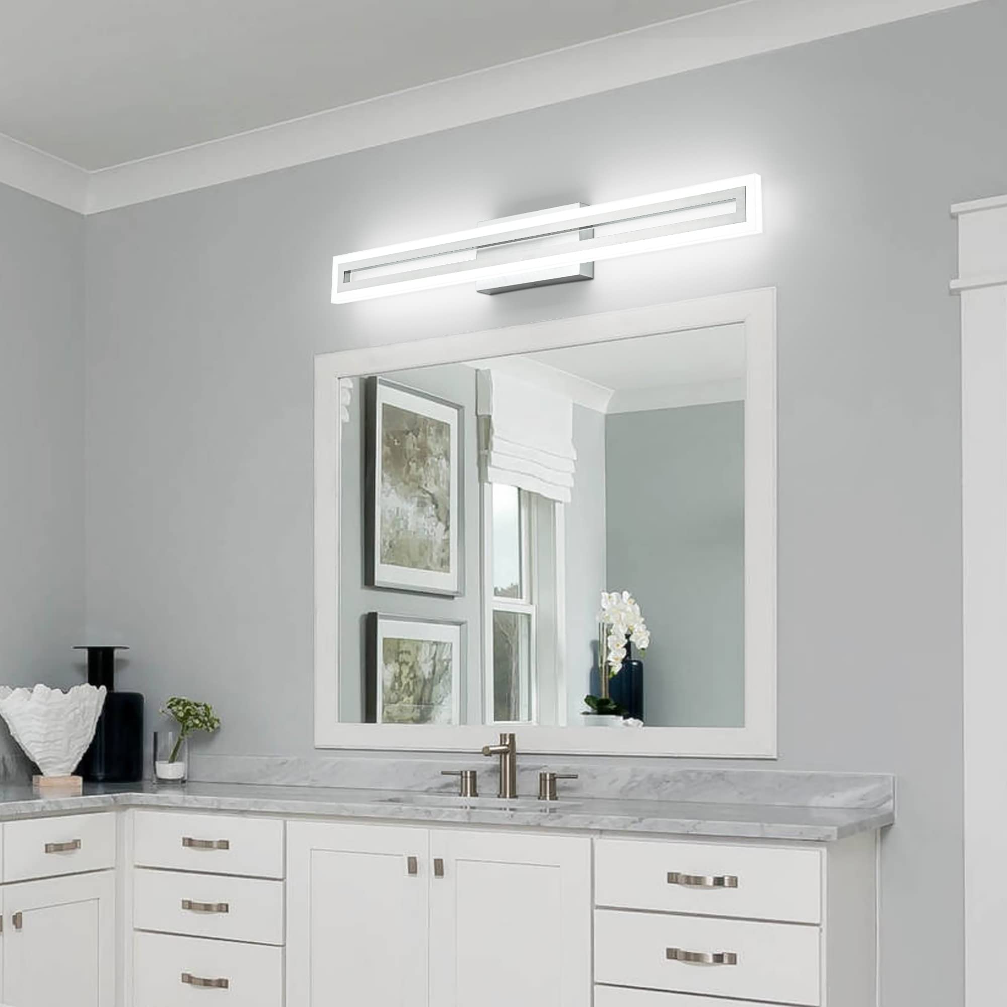 SOLFART LED Vanity Light 31.8 Inch Aluminum Brushed Nickel Model S8300