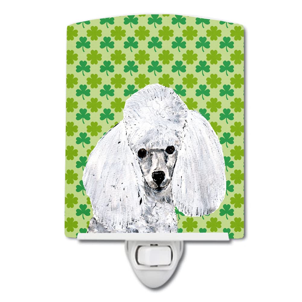 Carolines Treasures Ceramic Night Light, SC9725CNL, 6x4x3in, Multicolor, White Toy Poodle Design, UL-Certified