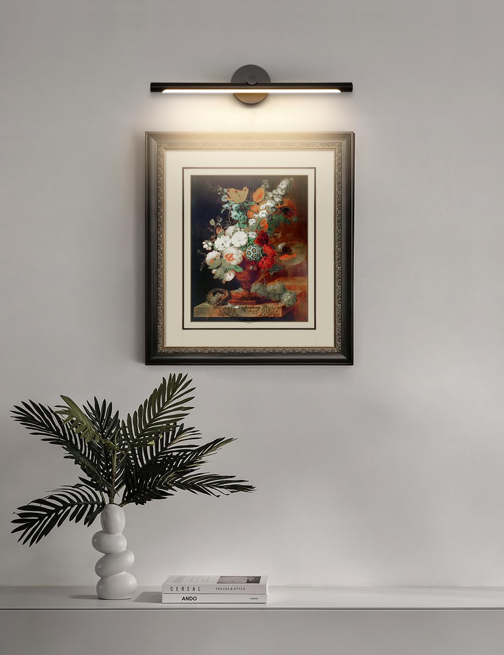 JUSHENG Dimmable Picture Light for discomfort-reducingtings 12W LED 3000K Warm White 24.21in Hardwired Black Model 9050