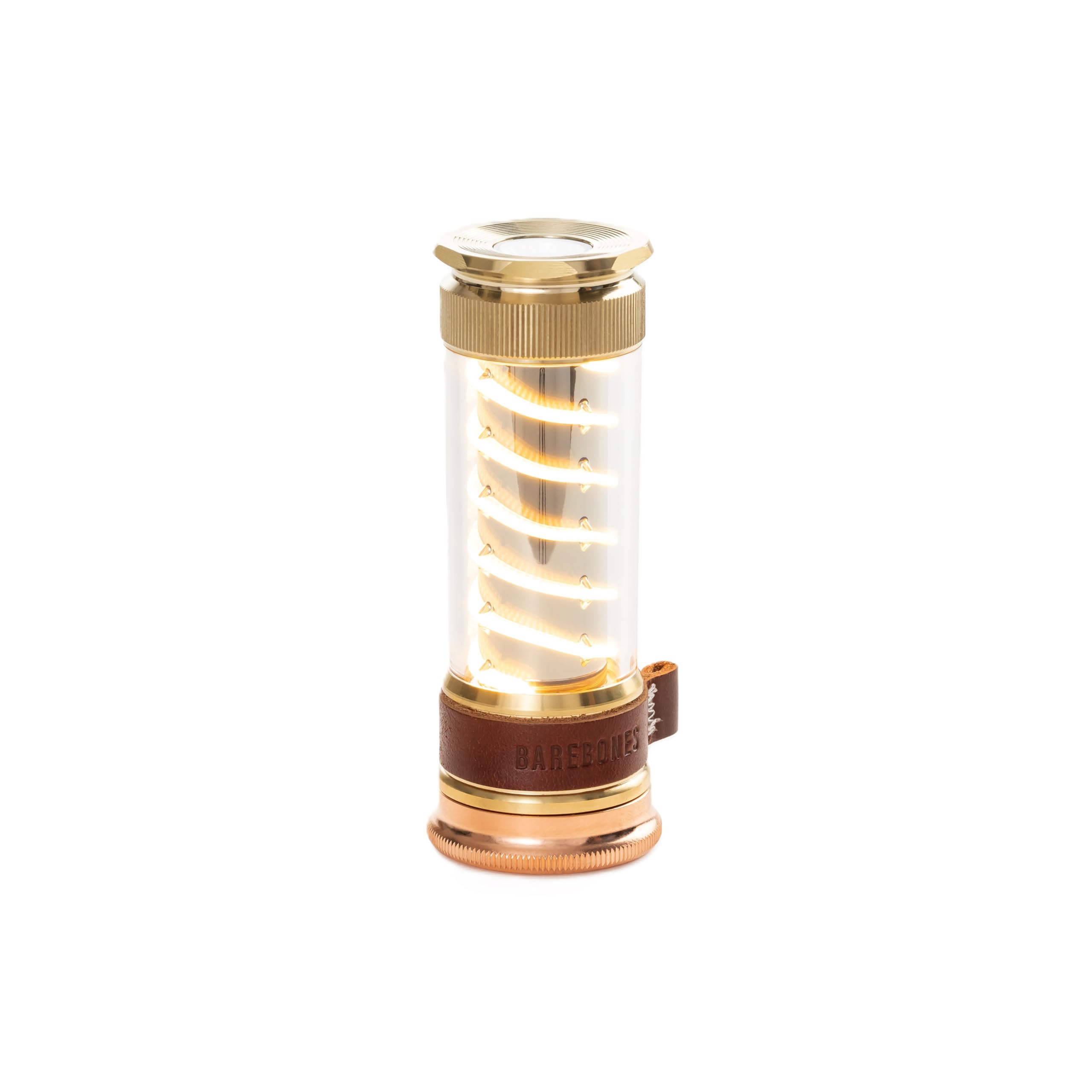 Barebones Edison Light Stick - Brass  USB Rechargeable LED Lantern and Flashlight with 7 Modes  40+ Hour Run Time  Camping Essentials with Magnetic Base