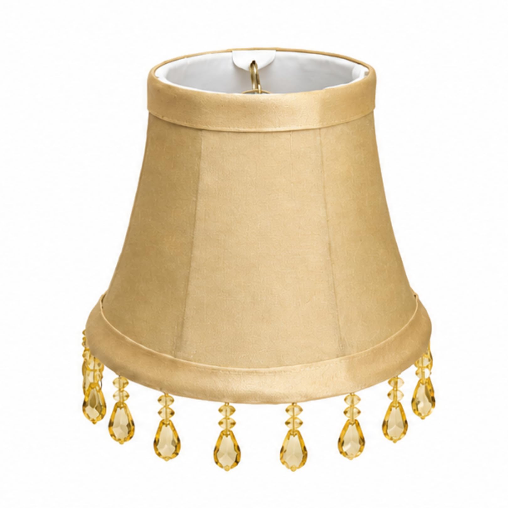 Royal Designs, Inc. CS-313B-5AGL Beaded Bell Chandelier Shade, 3 x 5 x 4, Antique Gold