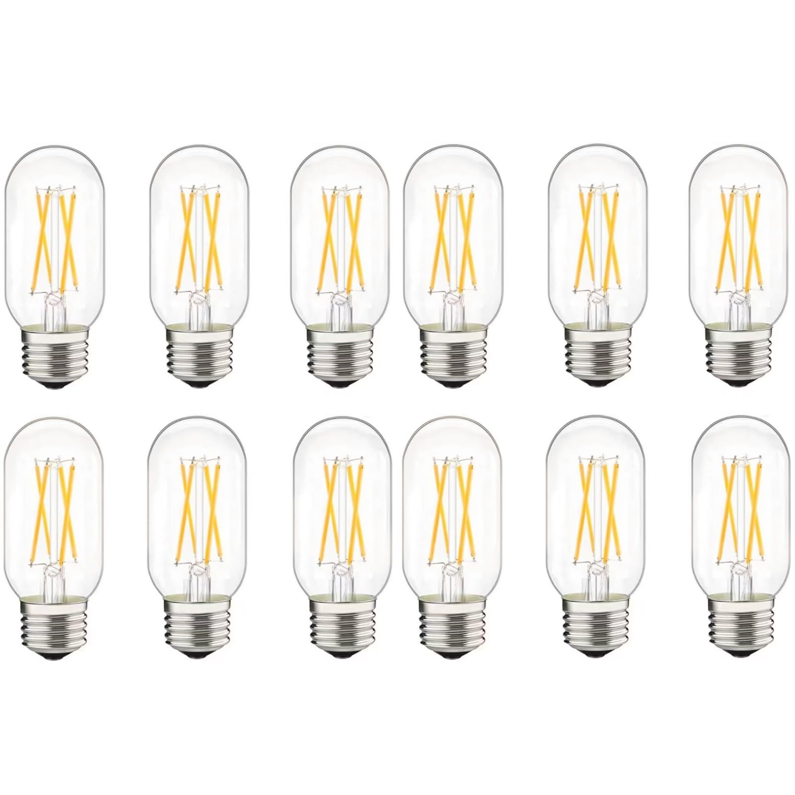 liveMAX Dimmable LED Tubular Bulb 6W, 600 Lumens, Antique Edison Style, E26, Daylight 4000K, Pack of 12