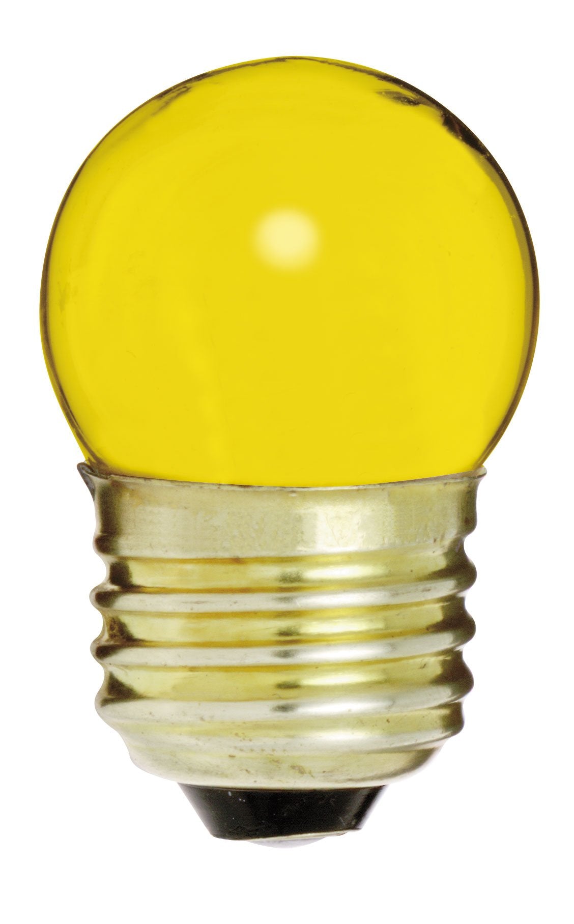 Satco S4512 S11 Incandescent Lamp, 7.5W Medium Base, Ceramic Yellow, Glass