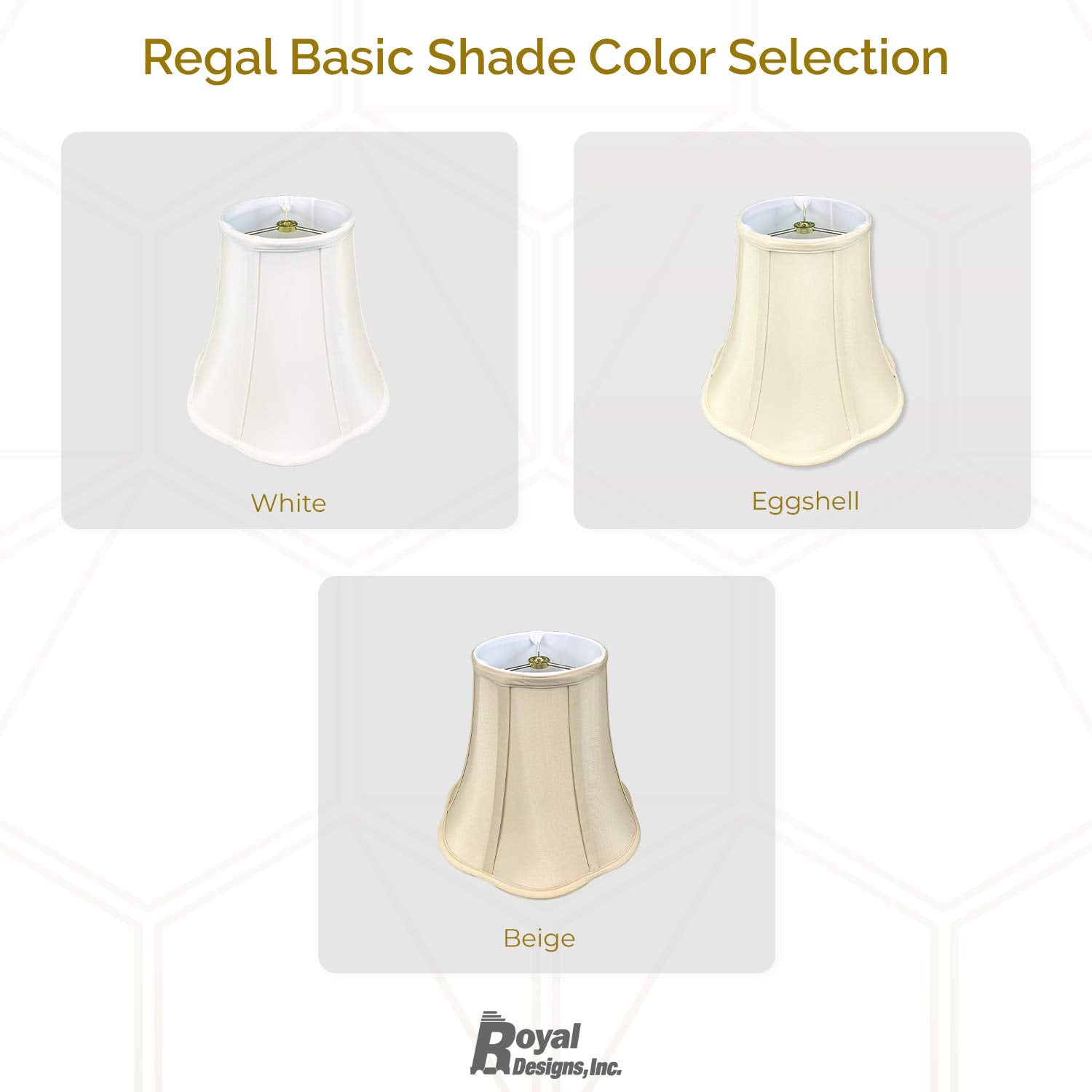 Royal Designs Flare Bottom Outside Corner Scallop Bell Lamp Shade, Black, 5&quot; X 10&quot; X 8.25&quot;