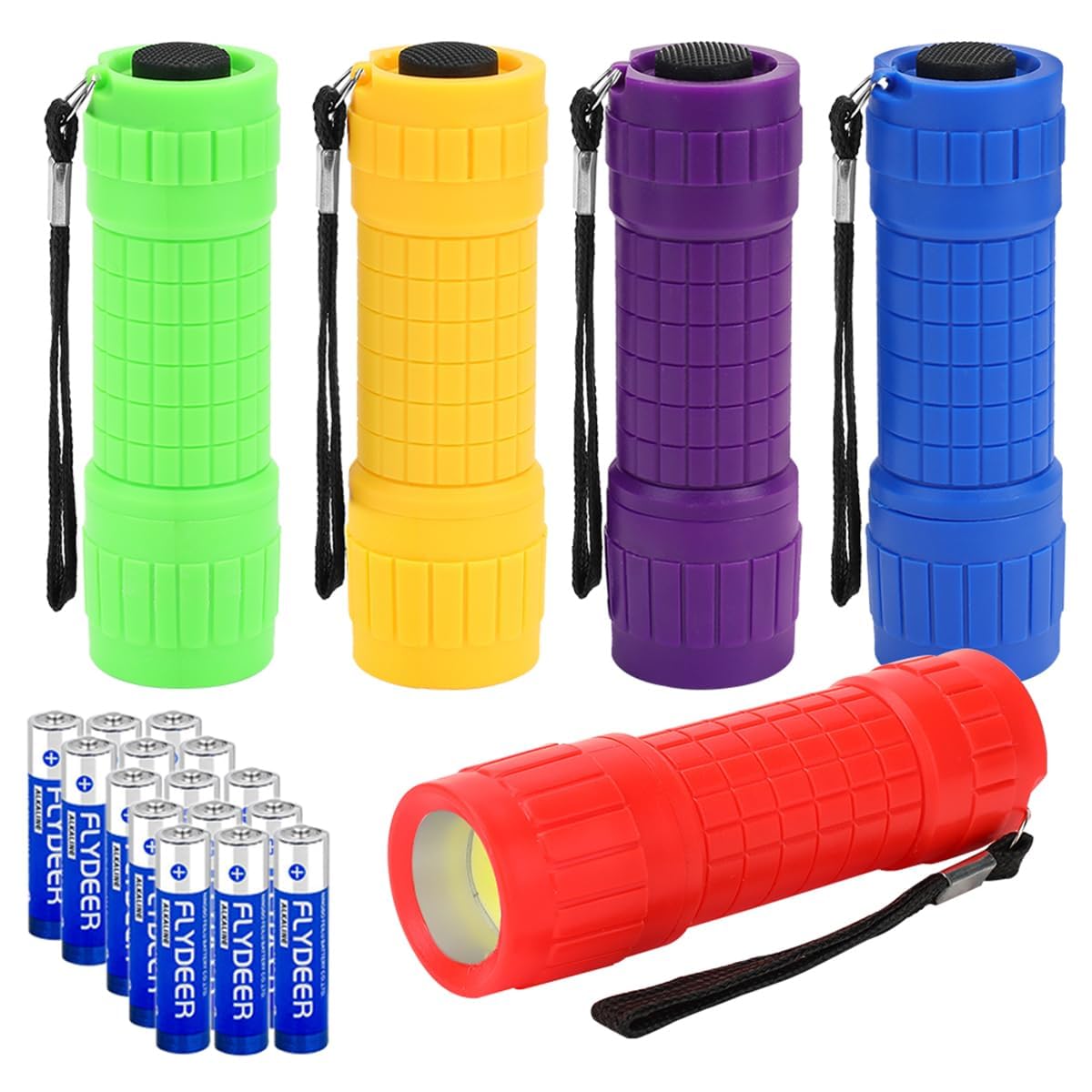 Kunhe Mini Led Flashlight, 100 Lumen, Black, Aluminum, Model Co1, 5 Pack - Ideal For Kids, Party Favors, Christmas Gifts, Stocking Stuffers