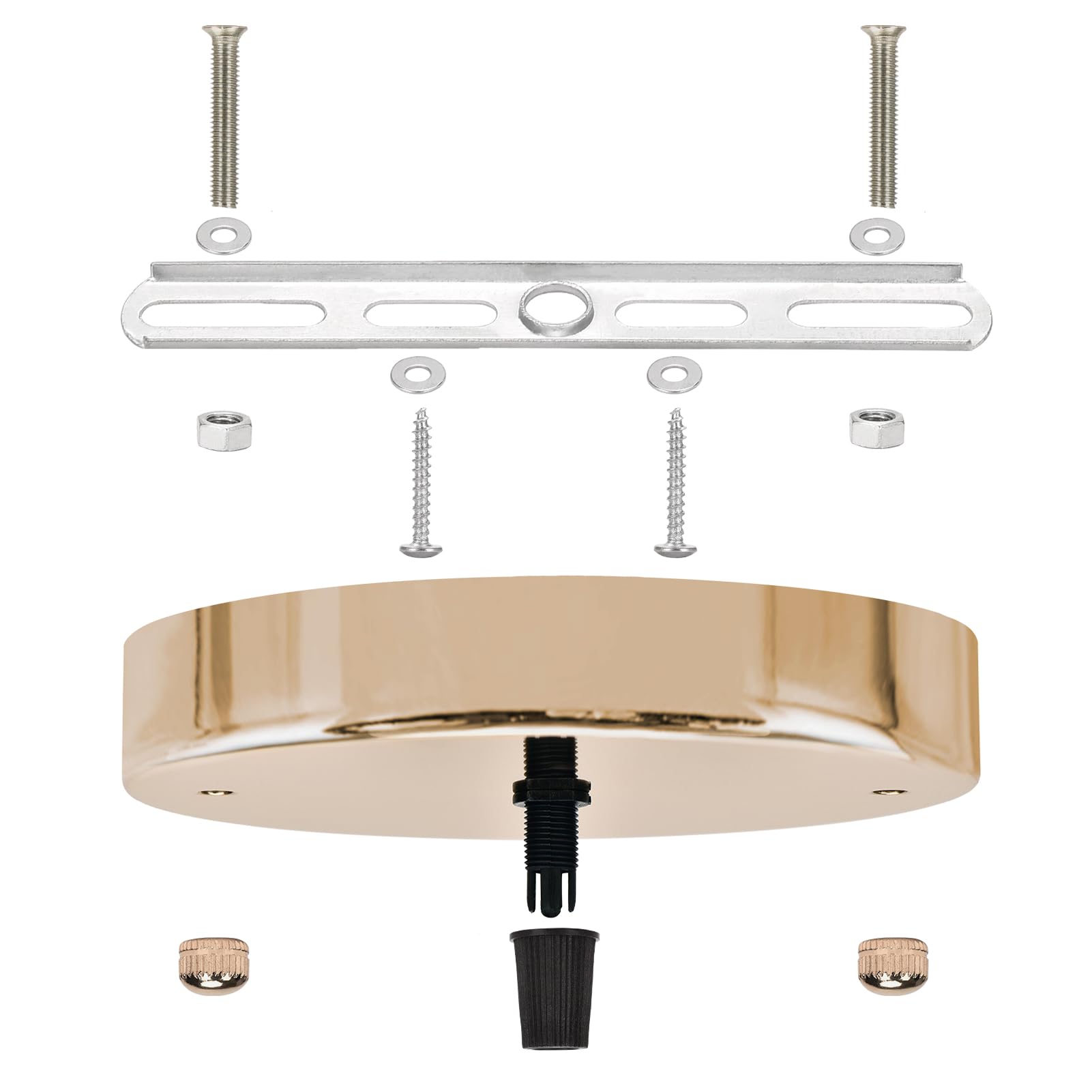 Sangle Sopffy Pendant Light Canopy Kit  4.7 Inches Ceiling Lighting Canopy Kit With All Mounting Hardware Modern Chandelier Ceiling Plate Cover For Pendant Lighting Fixtures (French Gold  4.7 Inch)