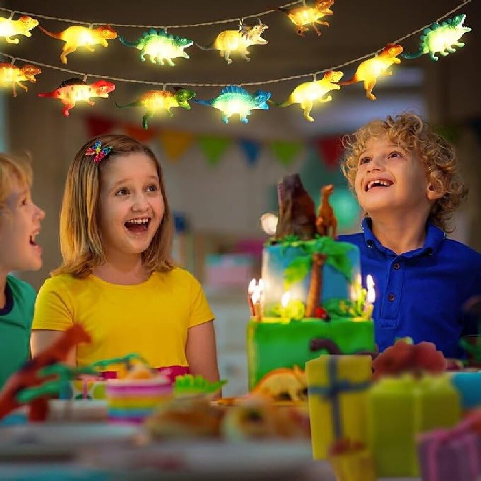 Hoolight Dinosaur String Lights With Bright Dinosaurs Realistic Looking Dinosaur Lights 8 Leds Children Gift Plastic Toy Super Fun Dino Lights