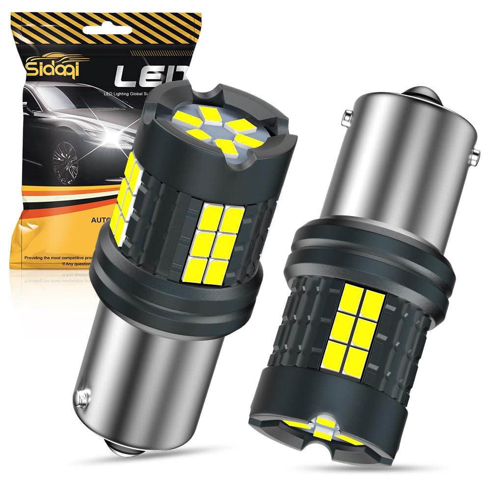 Sidaqi 1156 LED Bulb White Reverse Backup Light 4000LM P21W 7506 (Pack of 2)